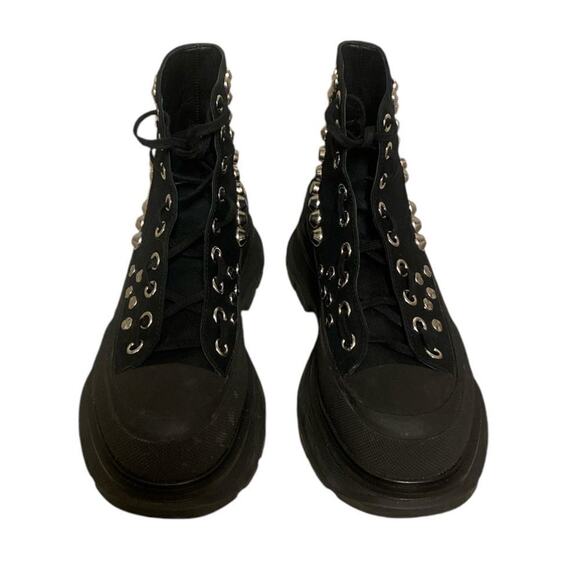 Alexander McQueen Black Studded Boots main image 7